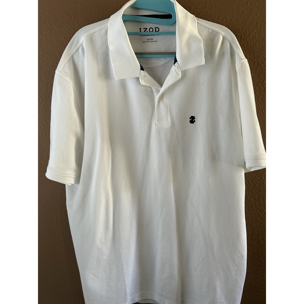 Nice Izod Advantage Polo Sz XL Classic Bright White Great Quality And Condition
